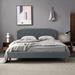 Rosdorf Park Full Upholstered Bed Frame Adjustable Diamond Button Headboard Easy Assembly in Gray | 45 H x 57 W x 76.5 D in | Wayfair