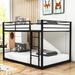 Isabelle & Max™ Full Over Full Metal Bunk Bed w/ Ladder Metal in Black | 53 H x 55 W x 77 D in | Wayfair D5D640F230A343DE81FEC0FBD1BB4085