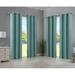 The Twillery Co.® Denelle Solid Color Blackout Thermal Grommet Curtain Panels Polyester in Green/Blue/Brown | 96 H x 38 W in | Wayfair