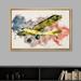 SIGNLEADER Framed Canvas Print Wall Art Vintage Watercolor Yellow Biplane Transportation Airplanes Digital Art Modern Art Chic Colorful For Living Roo Canvas | Wayfair