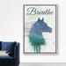 SIGNLEADER Framed Canvas Print Wall Art Spray Paint Effect Blue & Green Horse Graffiti | 24 H x 16 W x 1.5 D in | Wayfair 8022271767767