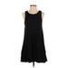 H&M Casual Dress - A-Line Scoop Neck Sleeveless: Black Print Dresses - Women's Size Small