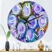 Designart 'Purple And Blue Luxury Abstract Fluid Art VIII' Modern wall clock