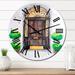 Designart 'Black Vintage Entrance Door' Vintage wall clock