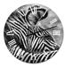 Designart 'Zebra With Contrasting Black And White Stripes III' Traditional wall clock