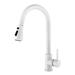 Kitchen Faucet With Pull Down Sprayer Single Hole Kitchen Sink Faucet White Single Handle Modern Basin Sink Faucet For Kitchen