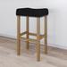 Nathan James Hylie Backless Counter Height Bar Stool with Solid Wood Legs