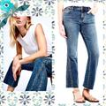 Free People Jeans | Free People Studded Novelty Flare Jeans In Dark Denim | Color: Blue | Size: Various