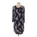 Old Navy Casual Dress - Shift: Blue Floral Dresses - Women's Size Small