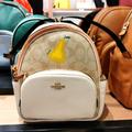 Coach Bags | Coach Mini Court Backpack In Signature Canvas With Pear C8258 New. | Color: Tan/White | Size: Os