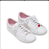 Kate Spade Shoes | Keds X Kate Spade New York Ace Lips Heart Sneakers | Color: Pink/White | Size: 9.5