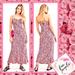 Free People Dresses | Free People Bon Voyage Floral Print Maxi Dress In Pink With Black | Color: Black/Pink | Size: Xl