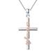 ECHOOY I-Am-Enough Cross Necklace for Women 925 Sterling Silver Faith Pendant Cross Necklace Encouragement Necklace Inspirational Jewellery Gift for Girls