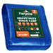 Tarpco Safety 8 ft. x 10 ft. 7 Mil Heavy Duty Polyethylene Tarp, Waterproof, Rip & Tear Proof Aluminum in Blue | 1 H x 8 W x 10 D in | Wayfair