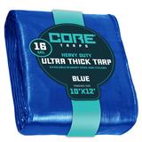 Core Tarps 10 ft. x 12 ft. 16 Mil Heavy Duty Polyethylene Tarp, Waterproof, Rip & Tear Proof Aluminum in Blue | 1 H x 120 W x 144 D in | Wayfair