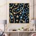 East Urban Home Blue & Gold Christmas Tree Stars - Glam Canvas Wall Art Print Canvas in White | 36 H x 36 W x 1 D in | Wayfair