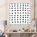 East Urban Home Geometric Pattern Of Black Polka Dots On White - Patterned Canvas Wall Art Print Canvas in Black/Green/White | Wayfair