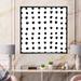 East Urban Home Geometric Pattern Of Black Polka Dots On White - Patterned Canvas Wall Art Print Canvas in Black/Green/White | Wayfair