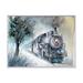 East Urban Home A Steam Locomotive in Winter Time - Painting on Canvas Metal in Gray | 30 H x 40 W x 1.5 D in | Wayfair