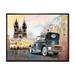 East Urban Home Old Retro Car on the Old Town Square in Prague - Print on Canvas Plastic in Black | 34 H x 44 W x 1.5 D in | Wayfair