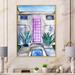 East Urban Home Pink Door of Tropical House - Painting on Canvas in Green/Pink | 20 H x 12 W x 1 D in | Wayfair 5B25DF5B3E424554933972F7CCD42897