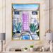 East Urban Home Pink Door of Tropical House - Painting on Canvas Metal in Green/Pink | 32 H x 16 W x 1 D in | Wayfair