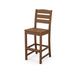 POLYWOOD® Lakeside Bar Side Outdoor Chair in Brown | 47.22 H x 18.19 W x 22.09 D in | Wayfair TLD102TE