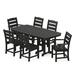 POLYWOOD® Lakeside 7-Piece Outdoor Dining Set Plastic in Black | 71.5 W x 36.75 D in | Wayfair PWS624-1-BL