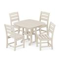 POLYWOOD® Lakeside 5-Piece Side Chair Outdoor Dining Set Plastic in Brown | 36.75 W x 36.75 D in | Wayfair PWS652-1-SA