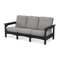 POLYWOOD® Club Outdoor Sofa Plastic/Olefin Fabric Included in Gray | 33.5 H x 76.5 W x 36 D in | Wayfair PWCLC71BL-145980