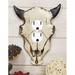 Foundry Select Set Of 2 Western Rustic Bull Bison Cow Skull Wall Electrical Cover Resin in Brown/Gray | 8 H x 6.25 W x 0.5 D in | Wayfair