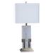 Willa Arlo™ Interiors Asuncion 32.5" Table Lamp Metal/Marble/Fabric in White | 32.5 H x 16.5 W x 8.5 D in | Wayfair