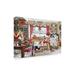 The Holiday Aisle® The Macneil Studio "Christmas Farmhouse Kitchen" Canvas Art Metal in Red/White | 22 H x 32 W x 2 D in | Wayfair