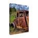 Latitude Run® Vintage Car 46 by Martin Fine Photography - Wrapped Canvas Graphic Art Metal in Blue/Brown/Green | 32 H x 24 W x 2 D in | Wayfair