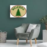 Red Barrel Studio® Welcome Tree by Mark Frost - Wrapped Canvas Graphic Art Canvas in Green/White | 18 H x 24 W x 2 D in | Wayfair