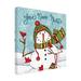 The Holiday Aisle® Anne Tavoletti "Snowplace Like Home V" Canvas Art Canvas, Cotton in Blue/Green/Red | 14 H x 14 W x 2 D in | Wayfair