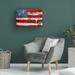 Gracie Oaks Erin Ashley "Ashley American Flag" Canvas Art Canvas, Wood in Blue/Red/White | 16 H x 24 W x 2 D in | Wayfair