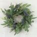 Primrue 22" Polyurethane Wreath Most Realistic Faux in Green/Indigo | 22 H x 22 W x 4 D in | Wayfair BD14AA614F4D4AC0B406CC6D5471D9A4