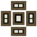 Bloomsbury Market Fredericton 5 Piece Matte Glass Collage Frame Set Glass in Black | 17 H x 17 W in | Wayfair F50D99223BBE4EDE87FE4C2D26CCD326