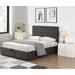 Red Barrel Studio® Queen Tufted Platform Bed w/ Underneath Storage Upholstered/Metal & Upholstered/Metal/Linen in Gray | Wayfair