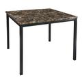 Latitude Run® Modern Counter&Height Dining Table Metal in Black/Brown/Gray | 36 H x 40 W x 40 D in | Wayfair F251A179F04442CA9CE0241BE6F1AD0B