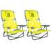 Ostrich On-Your-Back Outdoor Lounge 5 Position Reclining Beach Chair (2 Pack) - 9.6