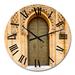 Designart 'Old Door In Morocco Africa' Vintage wall clock