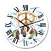 Designart 'Ethnic Dream Catcher And Peace Sign' Vintage wall clock