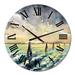 Designart 'Venetian Lagoons During Sunset' Nautical & Coastal wall clock