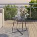 E-Coated Steel Side Table, Weather- Resistant Outdoor 18” Round End Table Accent Table for Bistro Balcony Apartment