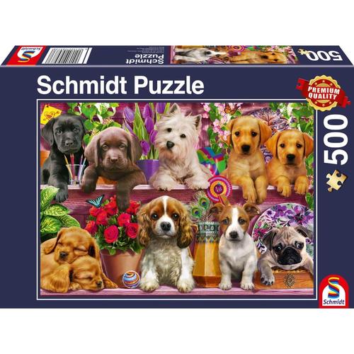 Hunde Im Regal (Puzzle)