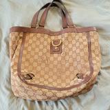 Gucci Bags | Gucci Abbey D Ring Satchel Tote Canvas Bag | Color: Brown/Tan | Size: Os