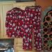 Disney Intimates & Sleepwear | Disney Multicolor Mickey Mouse Print Fleece Sleep Pajamas Pajama Set Pj | Color: Black/Red | Size: M