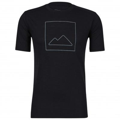 Bergfreunde.de - Merino150 Bergfreunde Outline T-Shirt - Merinoshirt Gr S schwarz
